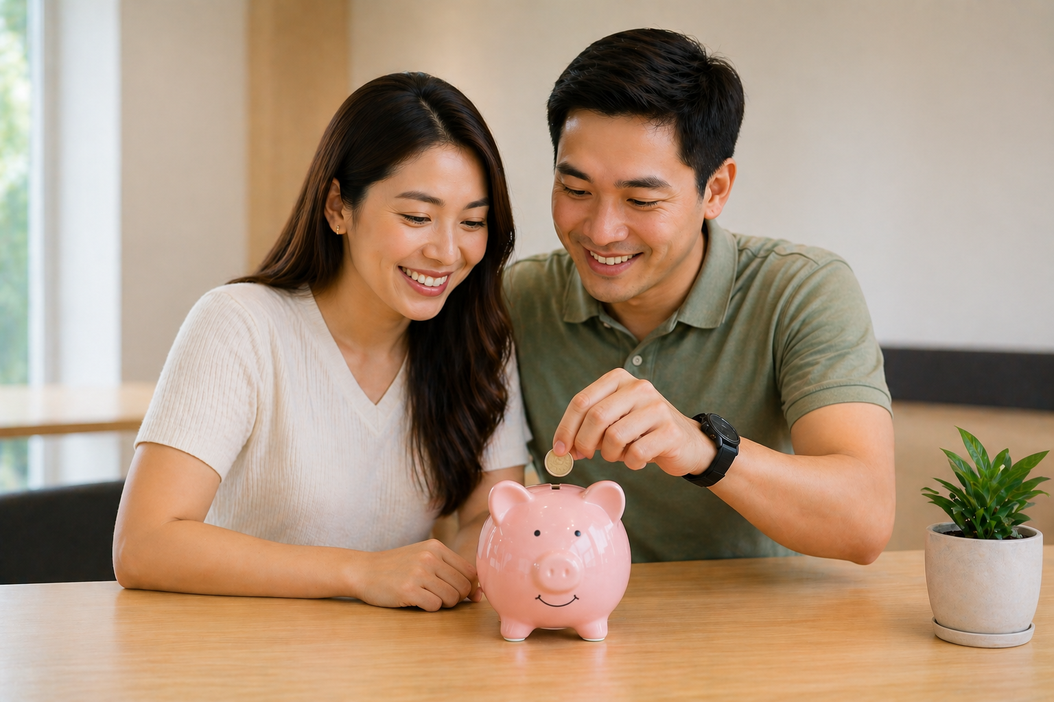 Banco San Jose employee assisting a client with a savings account in a warm bank interior